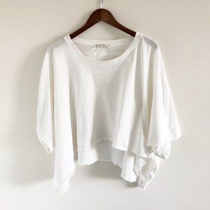 Free People We The Free Oversize Crop Top M 100% Cotton